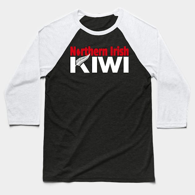 Northern Irish Kiwi (for dark backgrounds) Baseball T-Shirt by honeythief